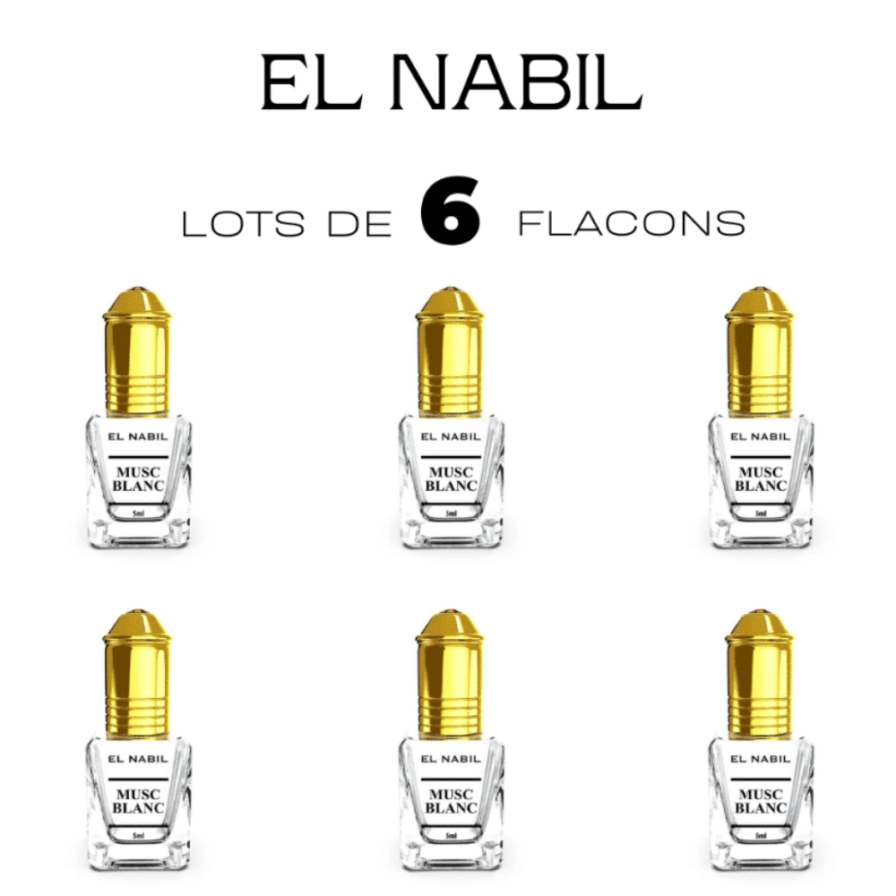 HUILE PARFUMÉE 6 PCS MUSC BLANC